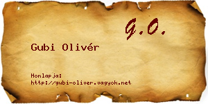 Gubi Olivér névjegykártya