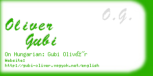 oliver gubi business card